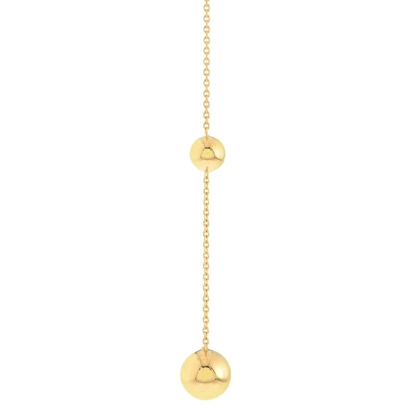 Graduating Bead Drop on Chain Earrings