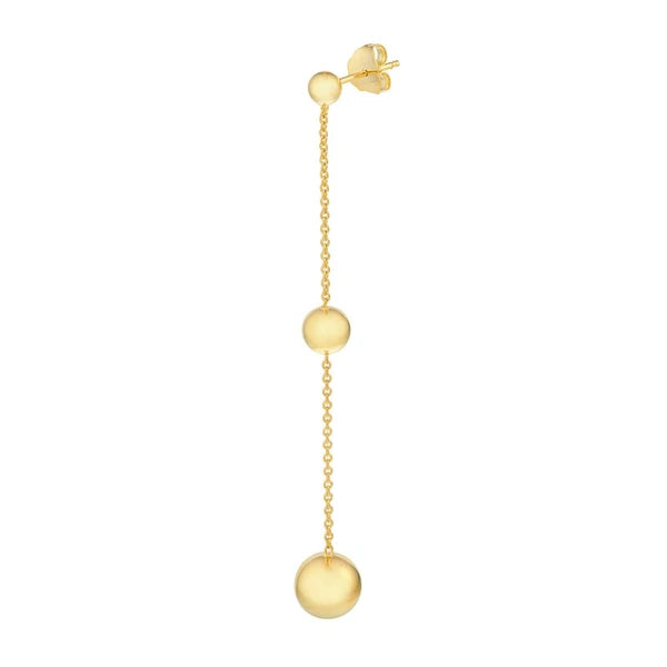 Graduating Bead Drop on Chain Earrings