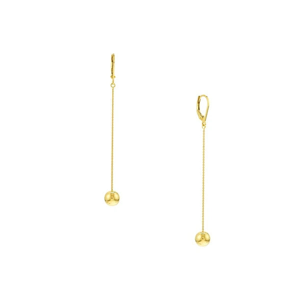Bead Drop on Chain Earrings
