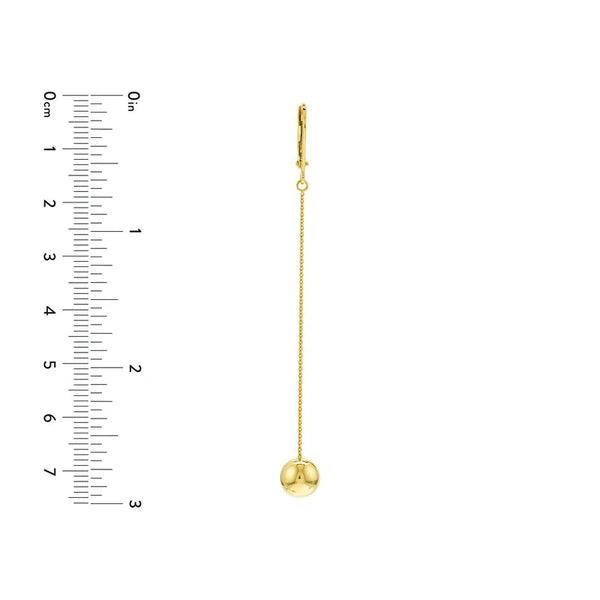 Bead Drop on Chain Earrings