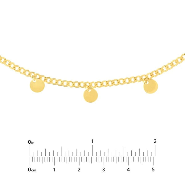 Disc Dangles Open Curb Chain Choker