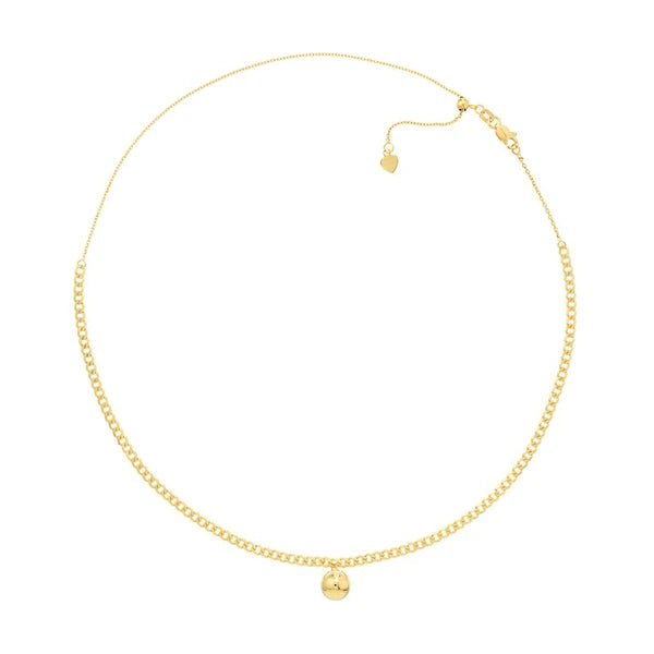 Bead Drop on Open Curb Chain Choker