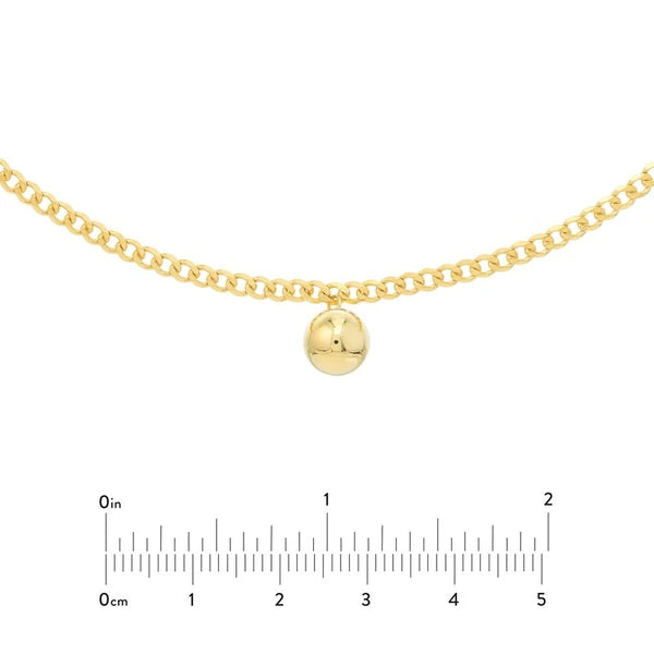 Bead Drop on Open Curb Chain Choker