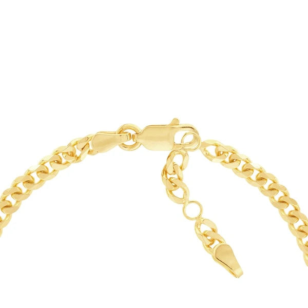 Cross Dangles Curb Chain Adj. Bracelet
