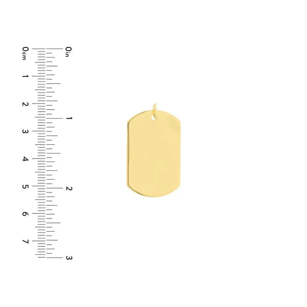 Large Engravable Dog Tag Pendant
