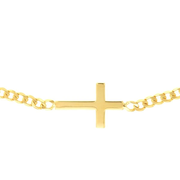 Sideways Cross Open Curb Chain Choker