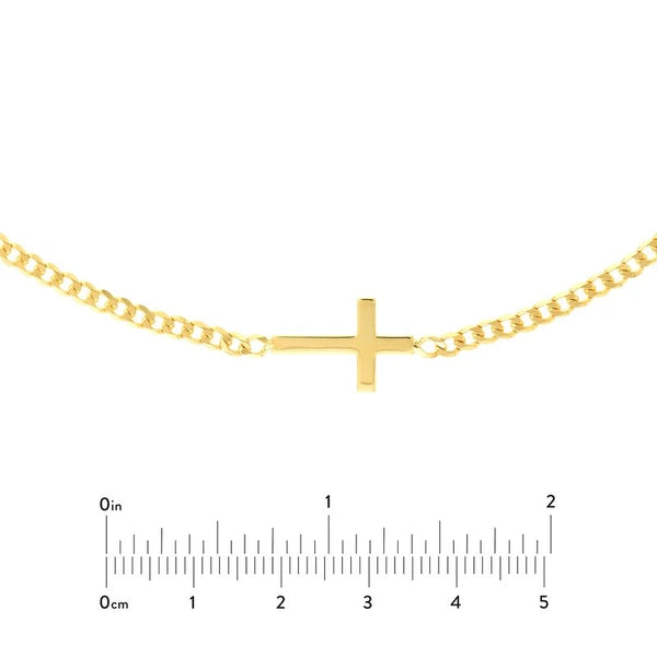 Sideways Cross Open Curb Chain Choker