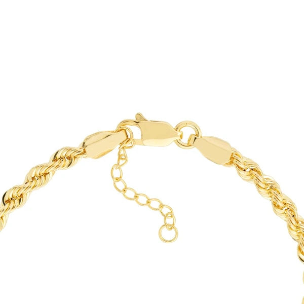 Cross on Rope Chain Adjustable Bracelet