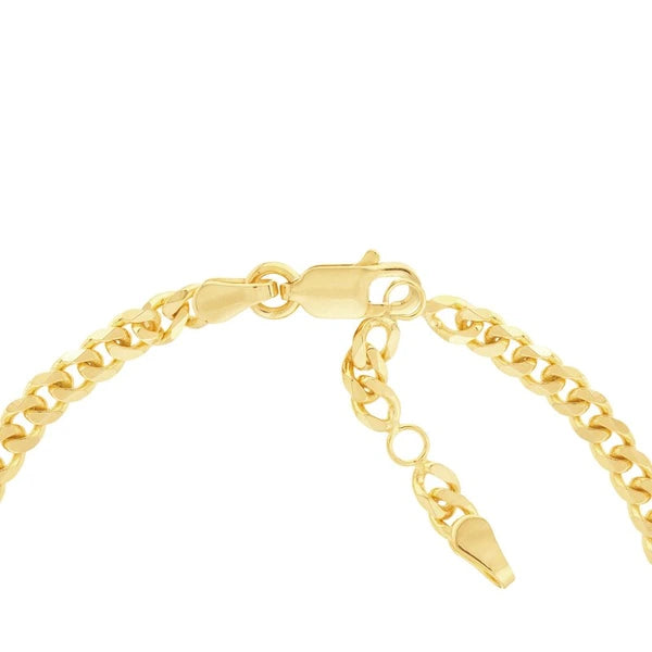 Evil Eye Dangles Curb Chain Adj. Bracelet