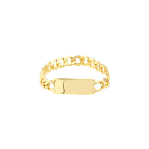 Mini ID Plate Curb Chain Ring