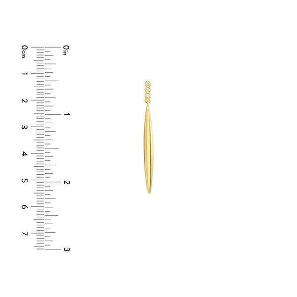Diamond Trio Bombe Marquise Drop Earrings