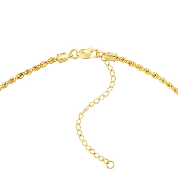 Cross Drop Adjustable Necklace on Rope Chain