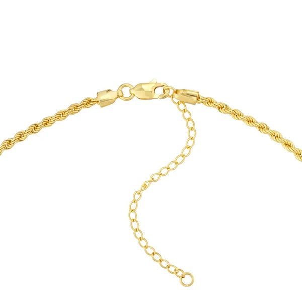 Engravable Dog Tag Necklace on Rope Chain