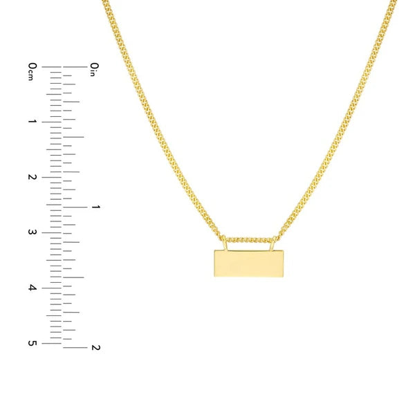 Engravable Plate on Open Curb Chain Necklace