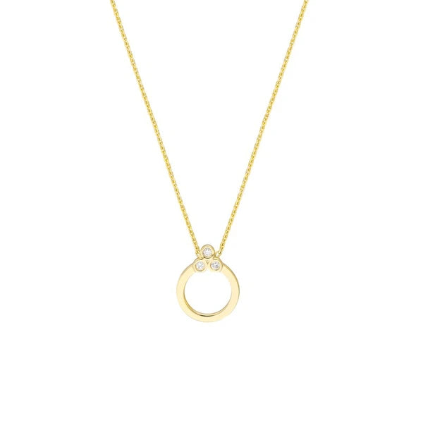 Diamond Trinity Door Knocker Necklace