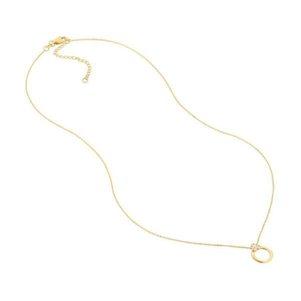 Diamond Trinity Door Knocker Necklace