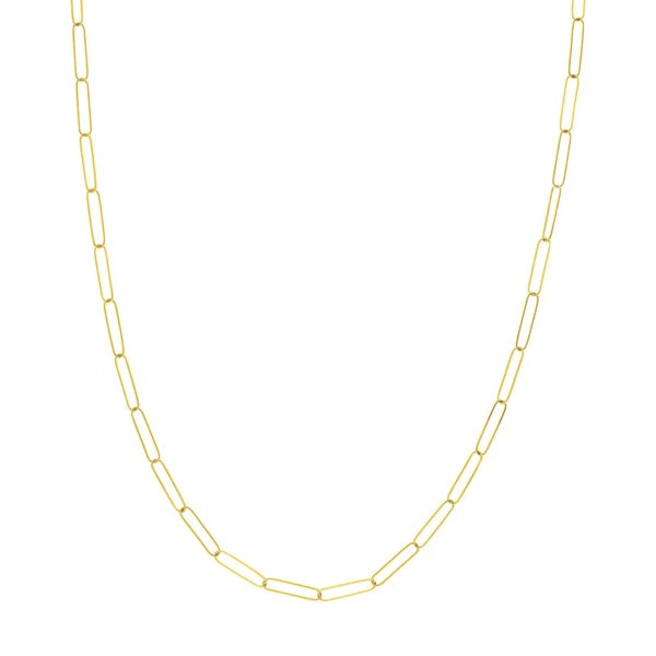 3.6mm Paper Clip Chain with Pear Lobster