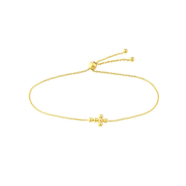 Mini Beaded Cross Bolo Bracelet