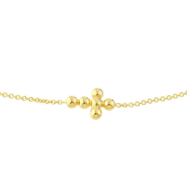 Mini Beaded Cross Bolo Bracelet