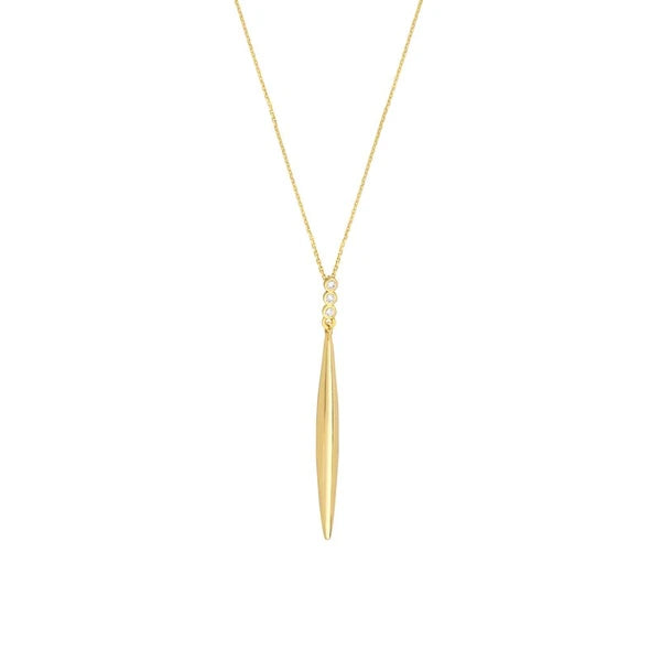 Diamond Trio Bombe Marquise Drop Necklace