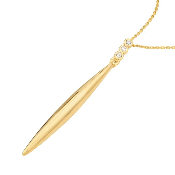 Diamond Trio Bombe Marquise Drop Necklace