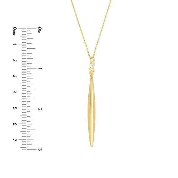 Diamond Trio Bombe Marquise Drop Necklace