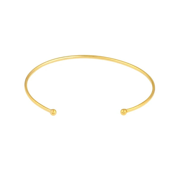 Cuff Bangle with Beaded Ends