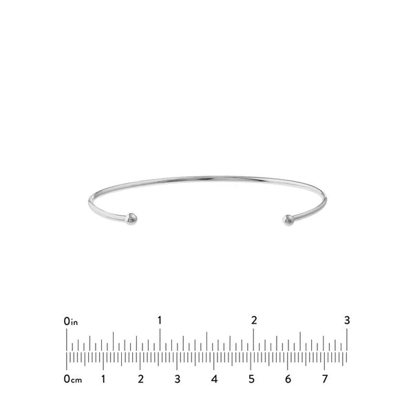 Cuff Bangle with Beaded Ends