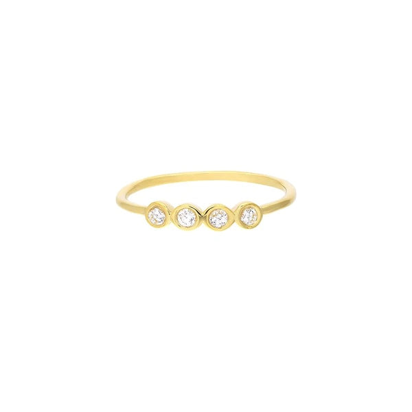 Four Diamond Wire Ring