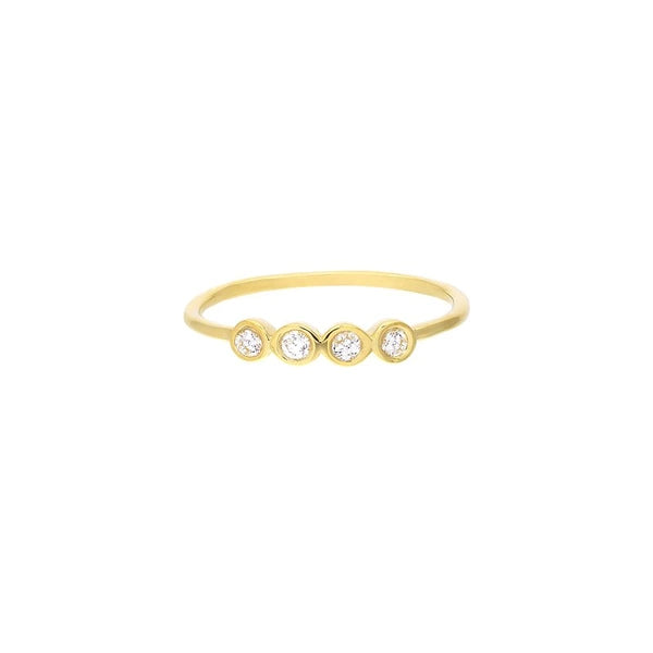 Four Diamond Wire Ring