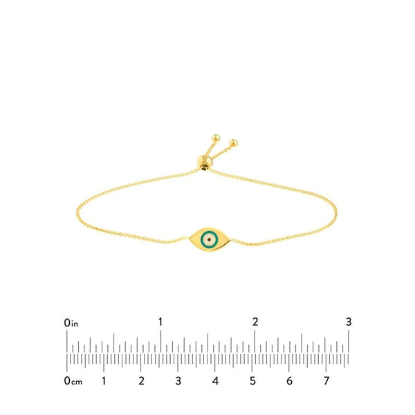 Mini Turquoise Evil Eye Bolo Bracelet