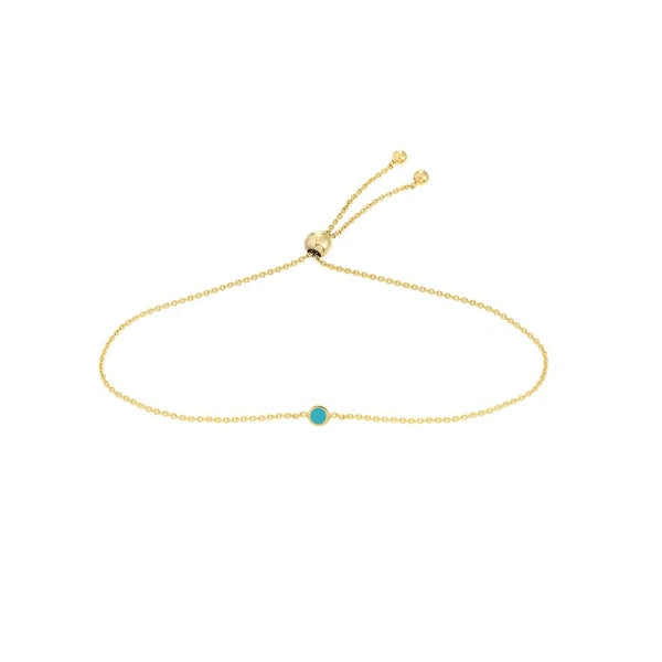 Mini Turquoise EN/Amel Bezel Bolo Bracelet