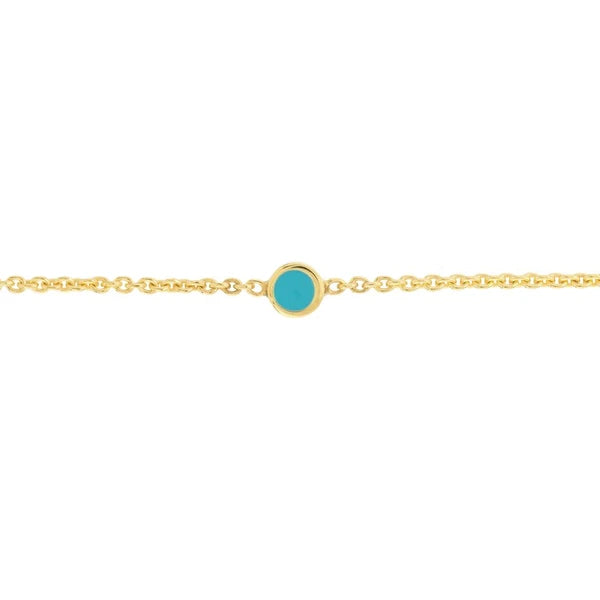 Mini Turquoise EN/Amel Bezel Bolo Bracelet