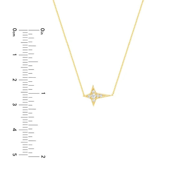 Diamond Tapered Cross Adjustable Necklace