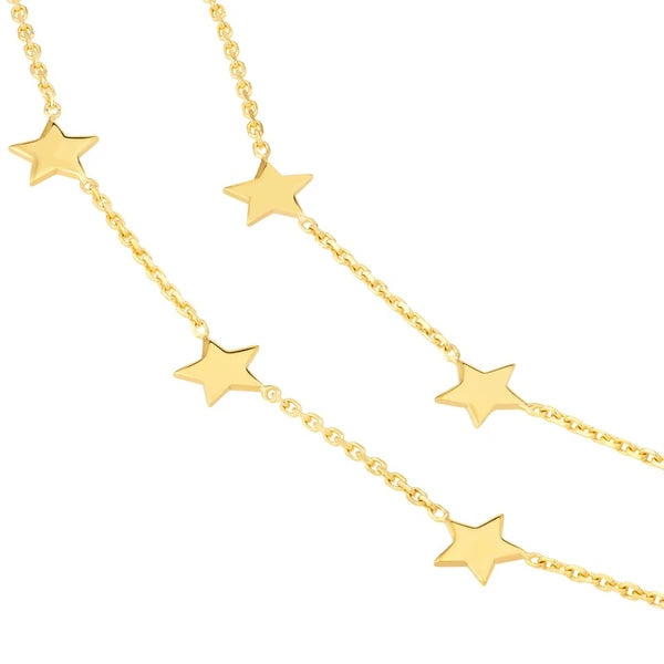 Double Strand Star Station Adj. Necklace
