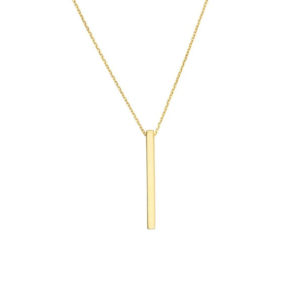Engravable Cube Adjustable Necklace in Sterling Silver