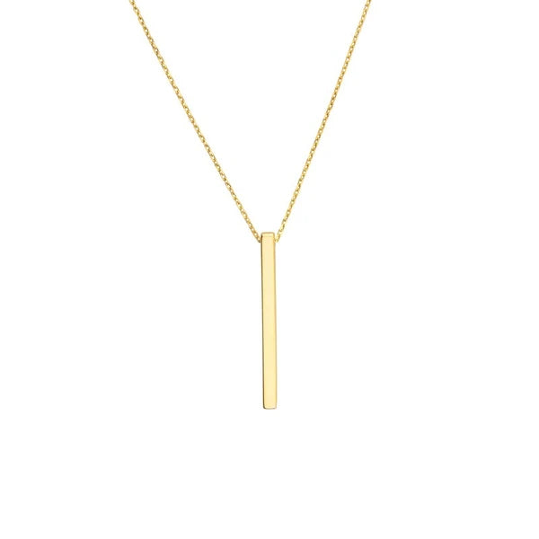 Engravable Cube Adjustable Necklace in Sterling Silver