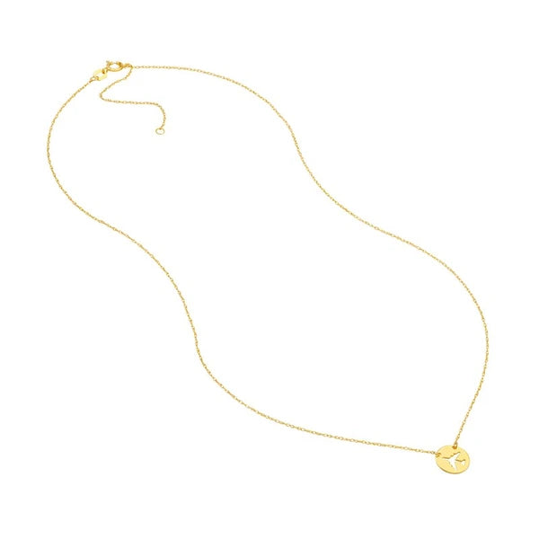 So You Cutout Airplane Mini Disc Adjustable Necklace
