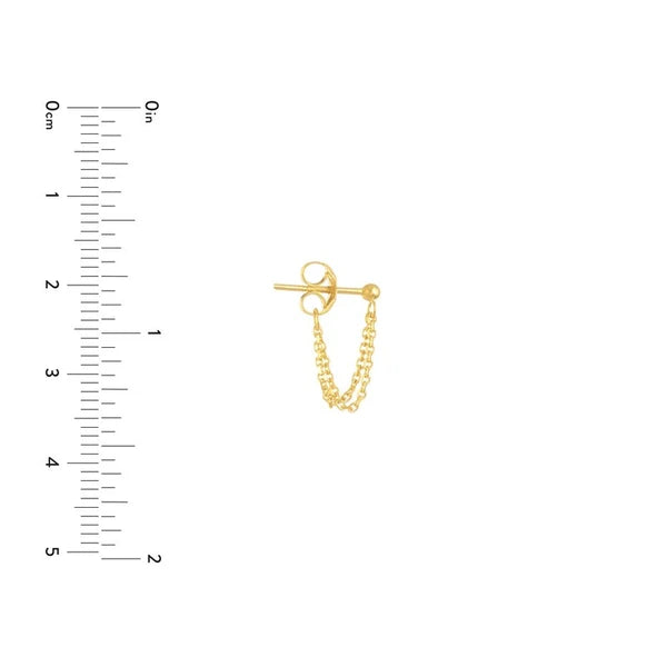 Double Chain Front-to-Back Earrings