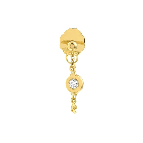1/20tcw Diamond Chain Huggie Earrings