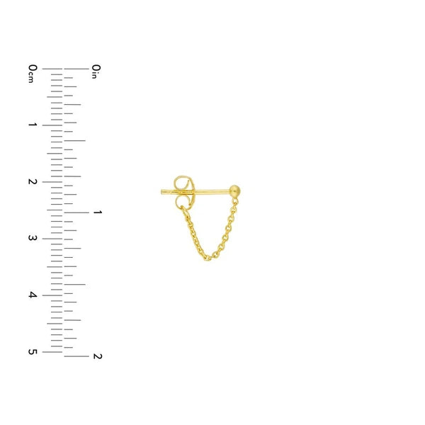 Cable Chain Huggie Earrings