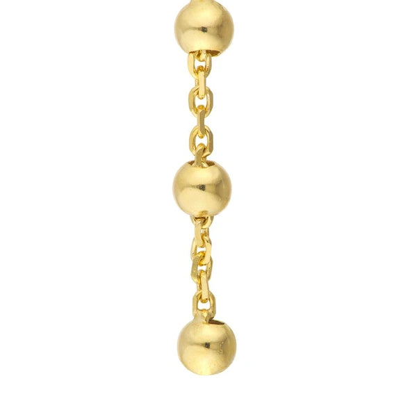 Beaded Chain Huggie Earrings