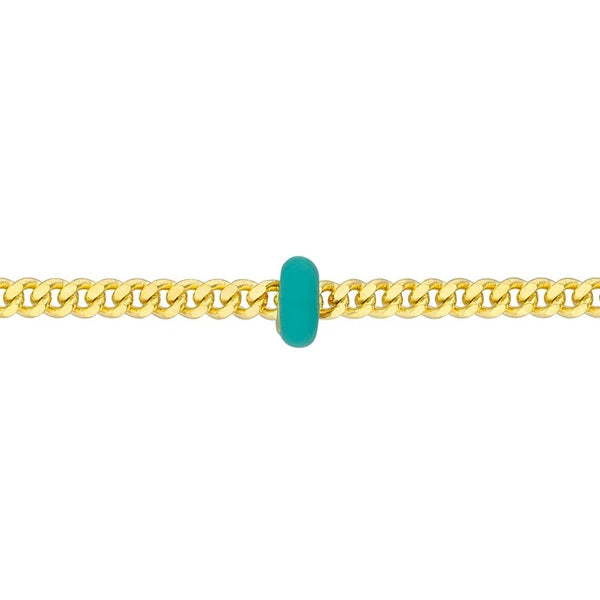 Turq EN/Amel Stations Saturn Chain Choker