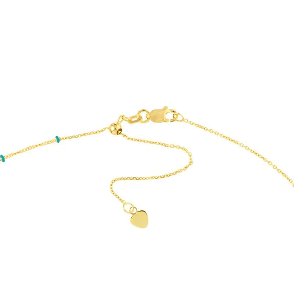 Turq EN/Amel Stations Saturn Chain Choker