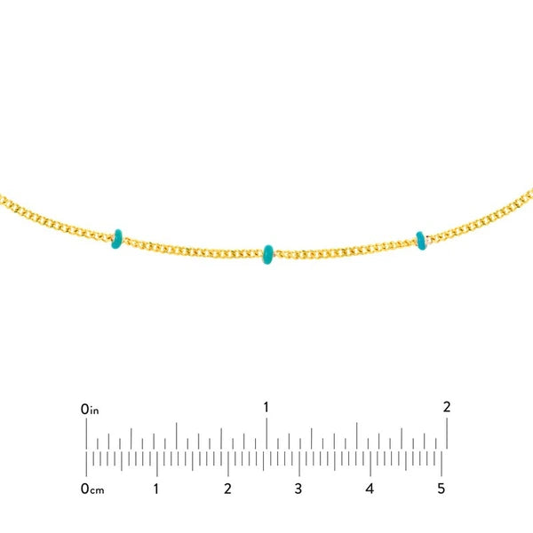Turq EN/Amel Stations Saturn Chain Choker
