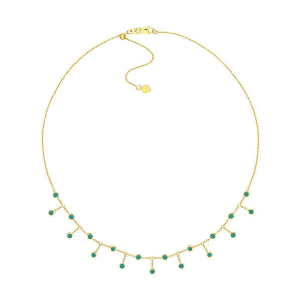 Turquoise EN/Amel Station and Dangle Choker
