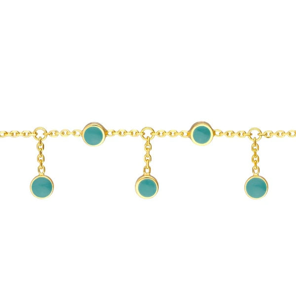 Turquoise EN/Amel Station and Dangle Choker
