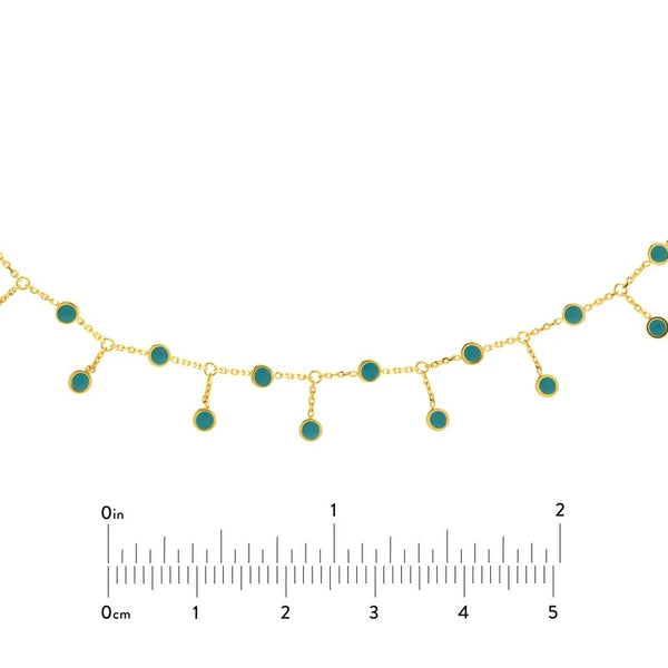 Turquoise EN/Amel Station and Dangle Choker