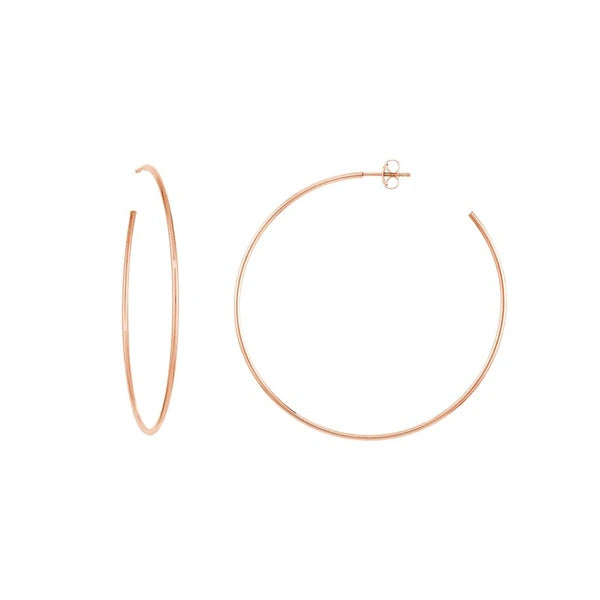 50mm x 1.2mm Hoop Post Earrings
