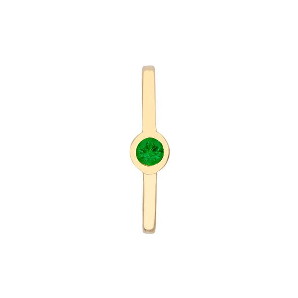 2.0mm Emerald Bezel Earring Cuffs